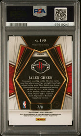 2021 Panini Select Jalen Green #190 Lucky Envelopes Prizm Rookie #7/8 PSA 9
